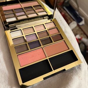 Estee Lauder Pure Color 12 Eyeshadow 2 Blush Palette Gold Case